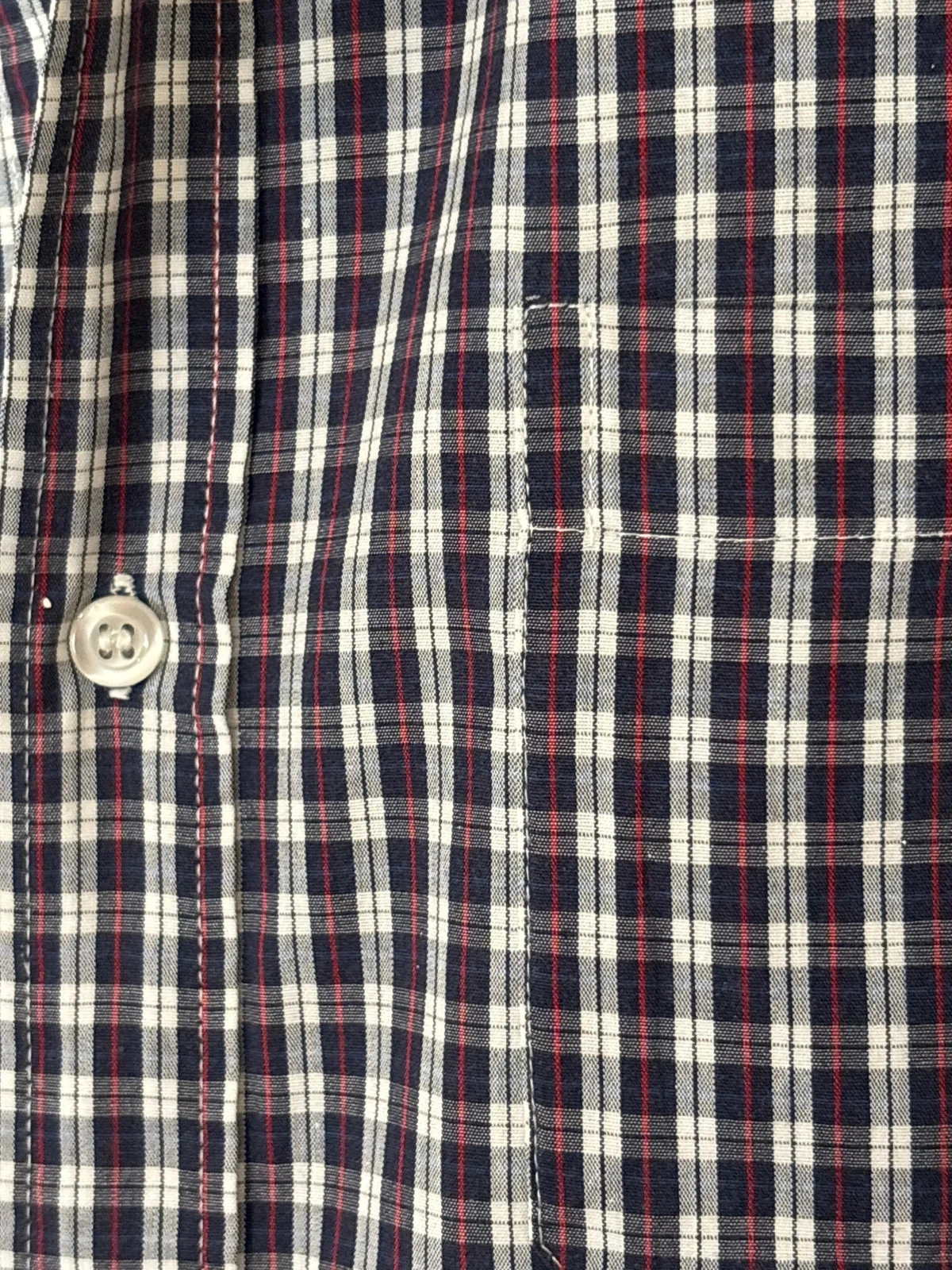 Camisa quadriculada cinza e vermelha Tex tamanho XL – photo 3